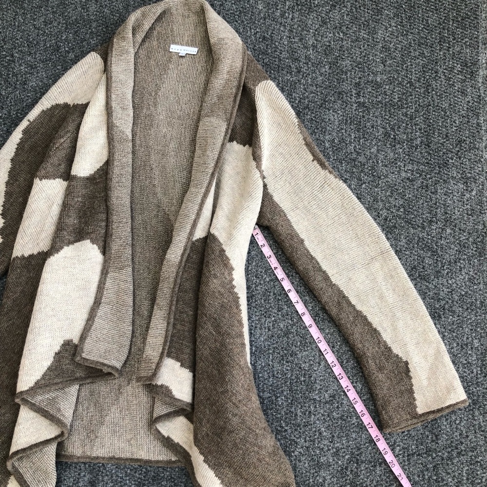 Bryn Walker alpaca and merino wool blend open front draped cardigan size large - Picture 6 of 10